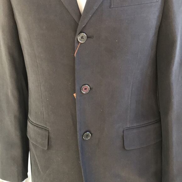 NEW Nordstrom Island Pacific 100% Silk 3 Button Black Blazer Men's Size 39L - Picture 2 of 9